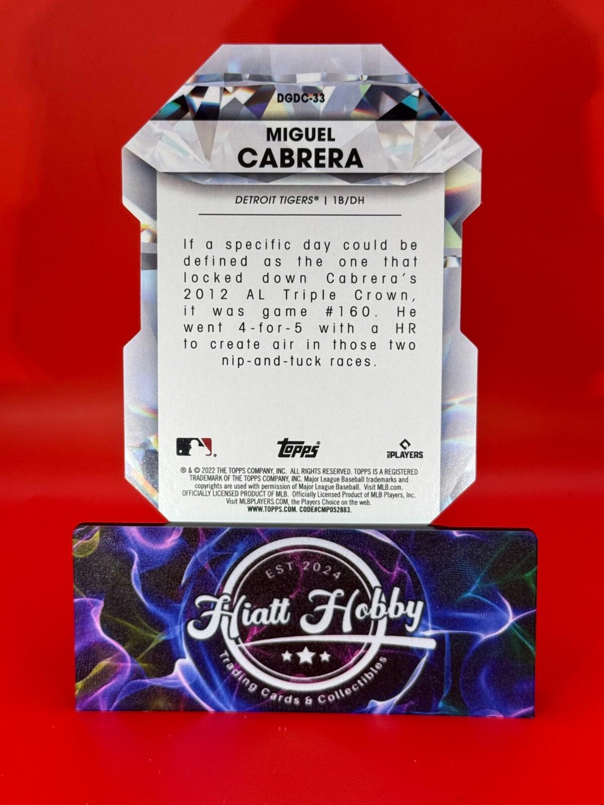 2022 Topps Series 2 - Diamond Greats Die-Cuts #DGDC-33 Miguel Cabrera