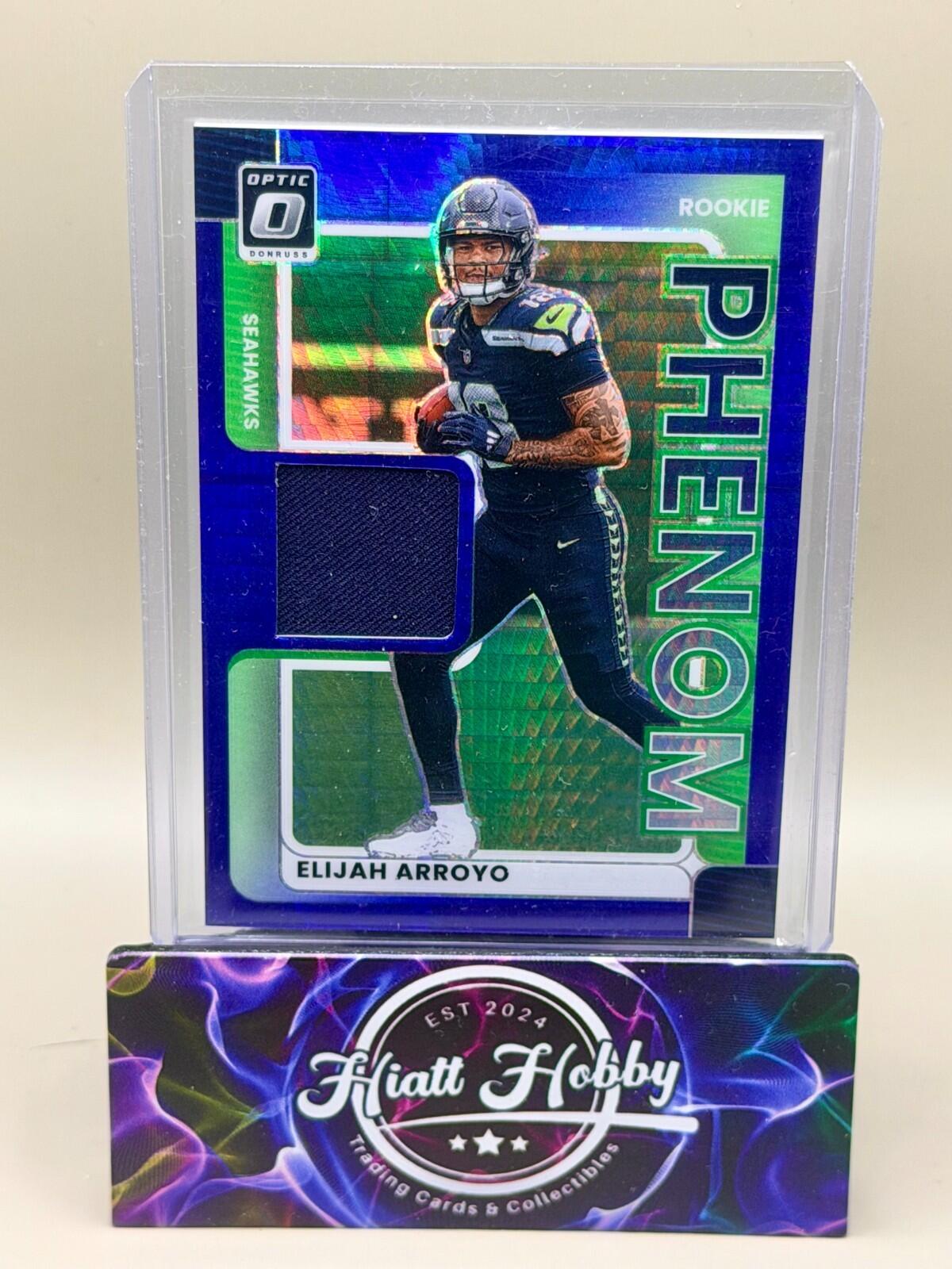 2025 Panini Donruss Optic -  Elijah Arroyo - Rookie Phenom Relic - Blue Hyper