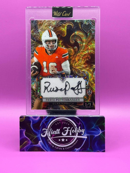 2024 Wild Card 7-Card Stud - Reese Poffenbarger  - Gold Kaleidoscope Auto 1/1