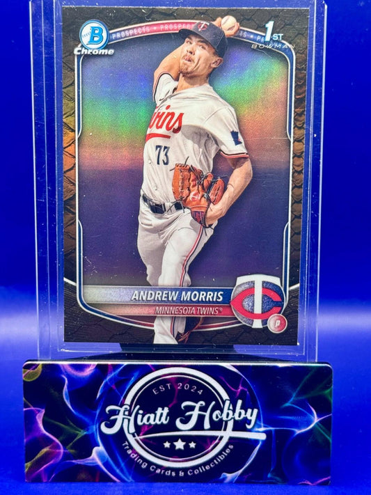 2025 Bowman - Chrome Prospects Andrew Morris #BCP-90 Reptilian Refractor (RC)