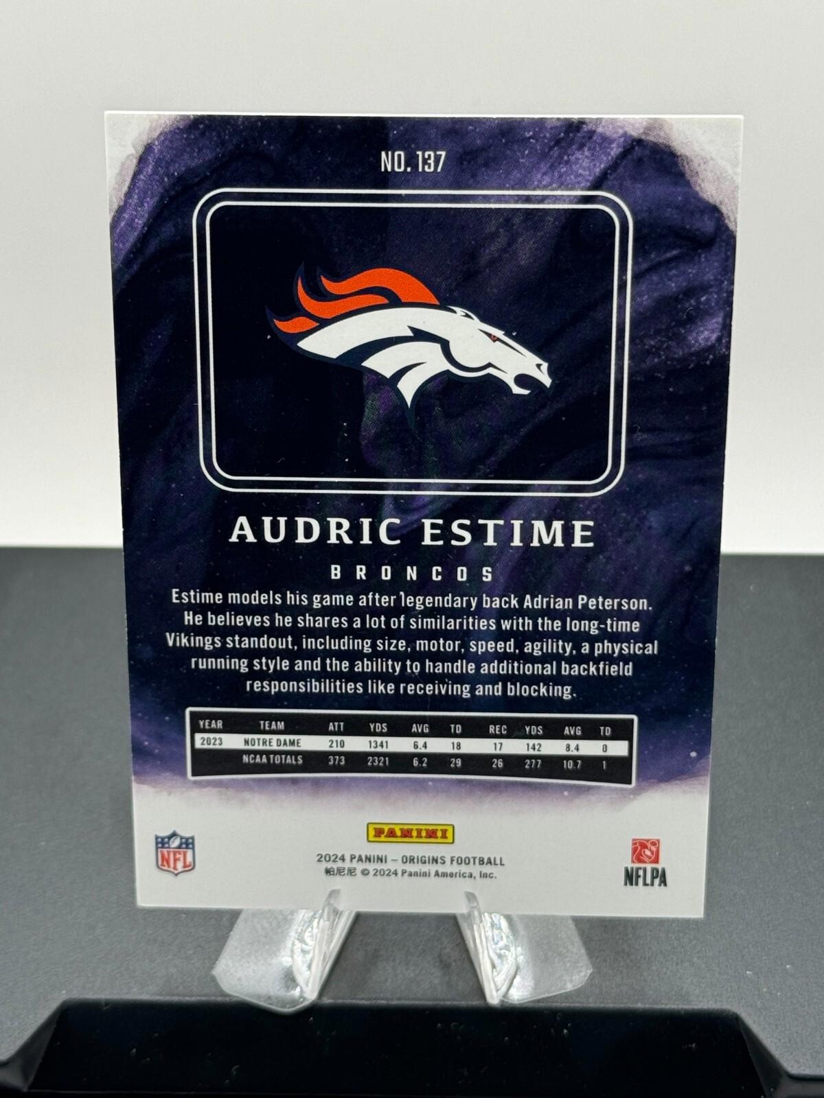 2024 Panini Origins - Audric Estime #137 - Red /149