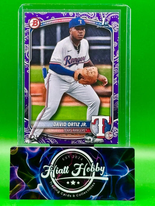 2025 Bowman - David Ortiz Jr #BP-29 - Purple Pattern /199