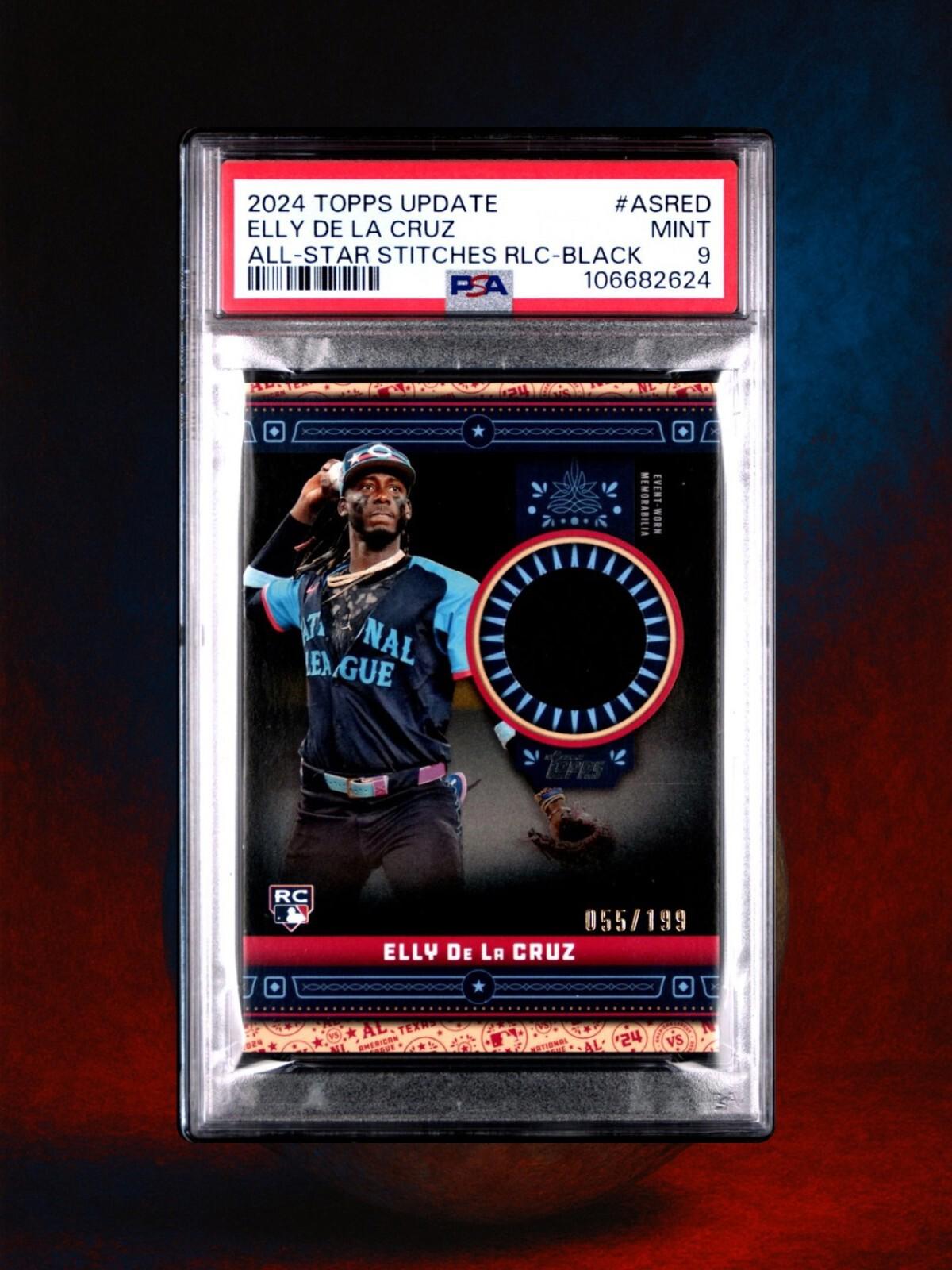2024 Topps Update - All-Star Stitches Elly De La Cruz - Black /199 - PSA 9