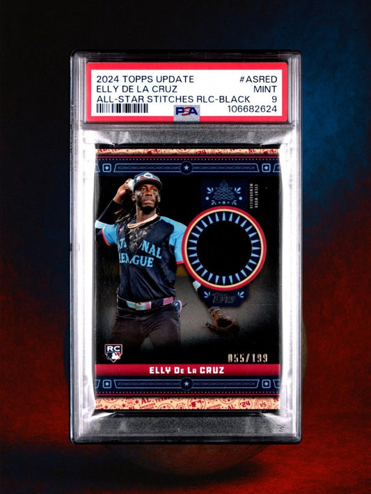 2024 Topps Update - All-Star Stitches Elly De La Cruz - Black /199 - PSA 9