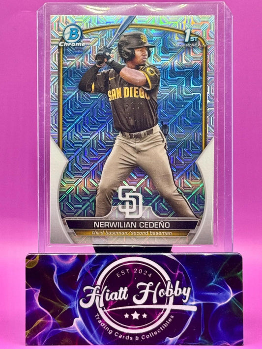 2023 Bowman Chrome - Nerwilian Cedeno #BDC-81 - Mojo Refractor (RC)
