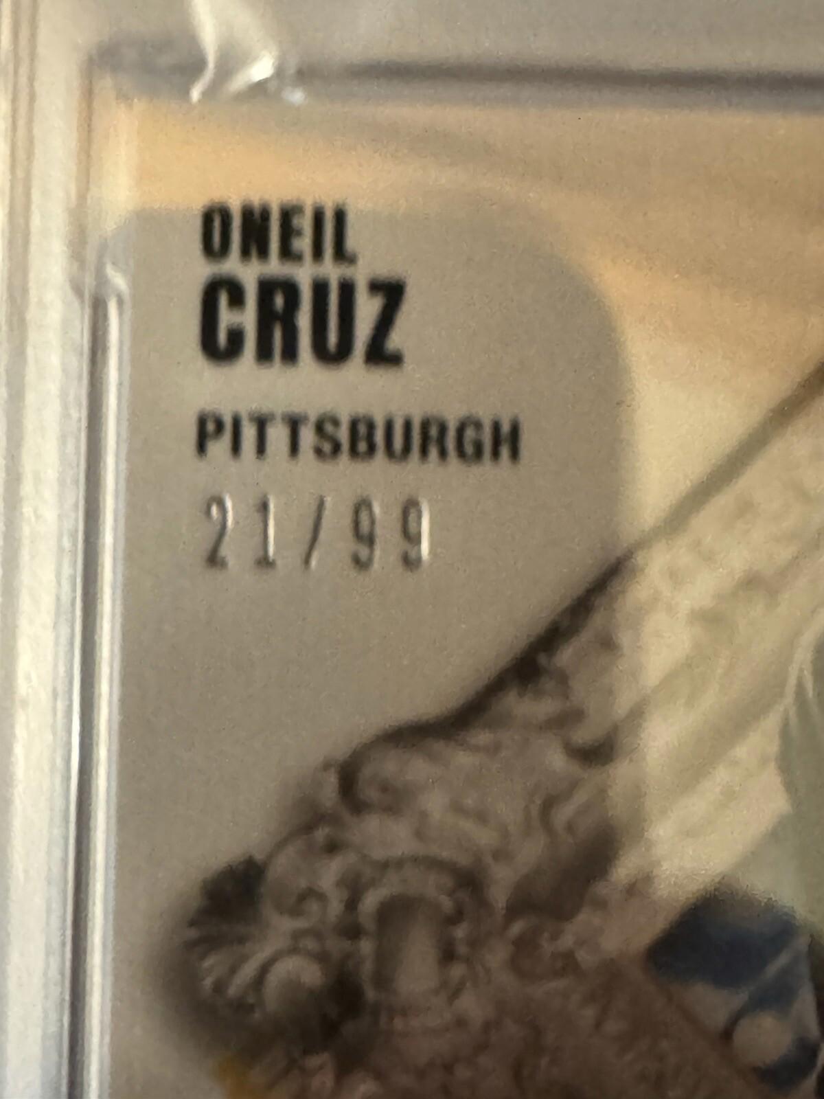 2022 Panini Diamond Kings DK Materials Holo Silver /99 Oneil Cruz Rookie RC PSA 9