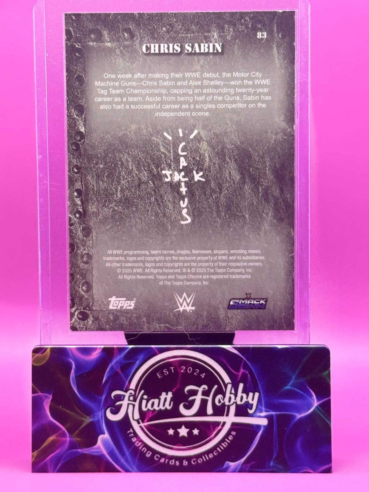 2025 Topps Chrome Cactus Jack WWE - Chris Sabin #83