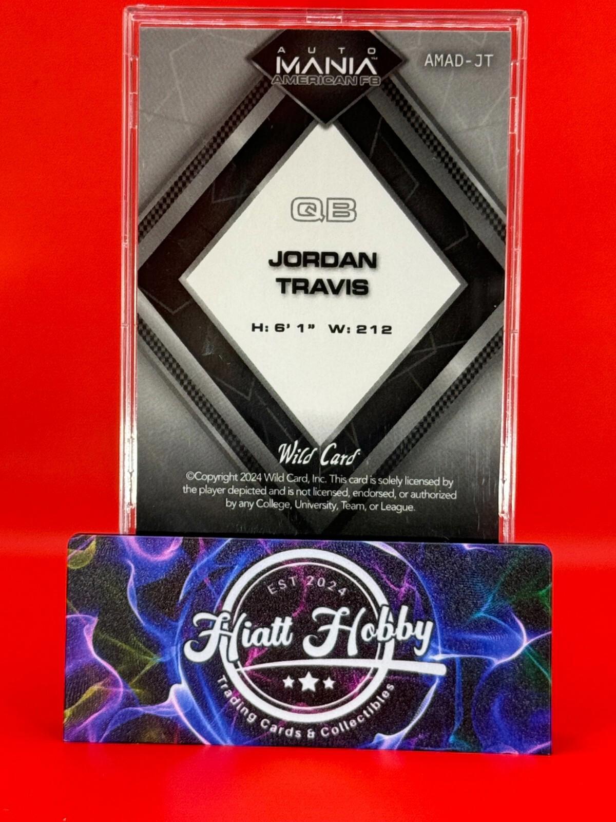 2024 Wild Card Auto Mania Jordan Travis #AMAC-JT - Flag Rainbow foil /25