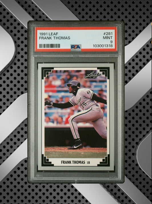 1991 Leaf Baseball - Frank Thomas #281 - PSA 9