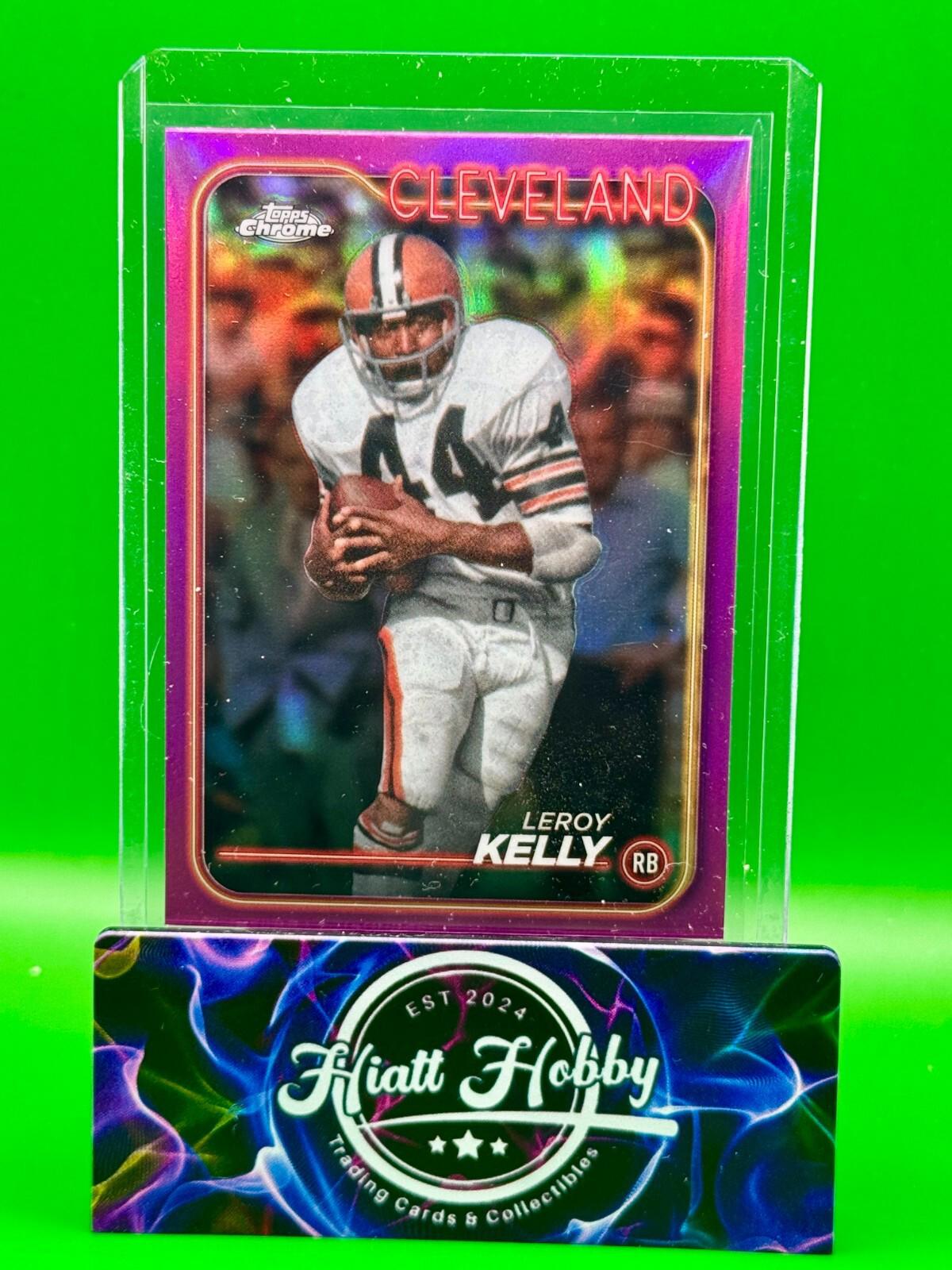 2024 Topps Chrome Football - LeRoy Kelly #34 - Pink Refractor