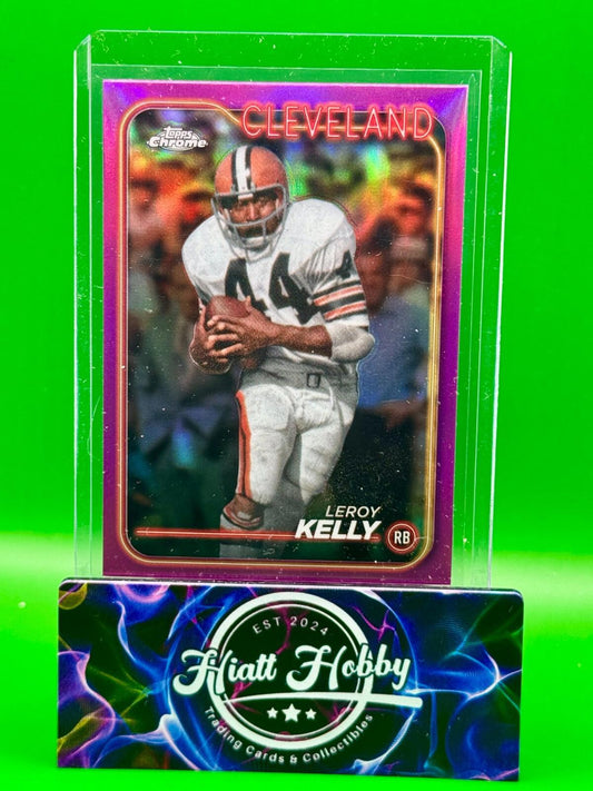 2024 Topps Chrome Football - LeRoy Kelly #34 - Pink Refractor
