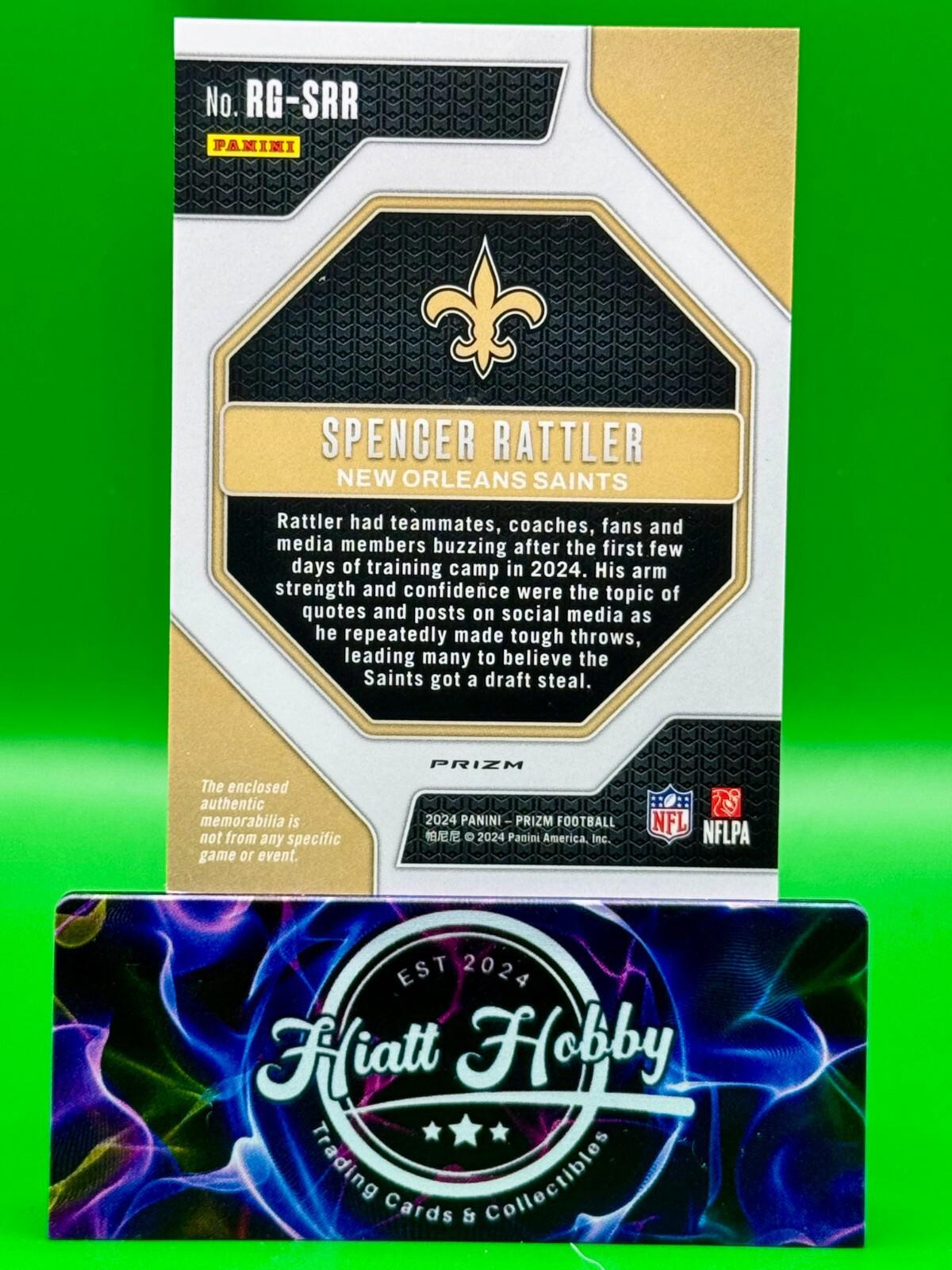 2024 Panini Prizm - Rookie Gear #RG-SRR Spencer Rattler (MEM, RC)