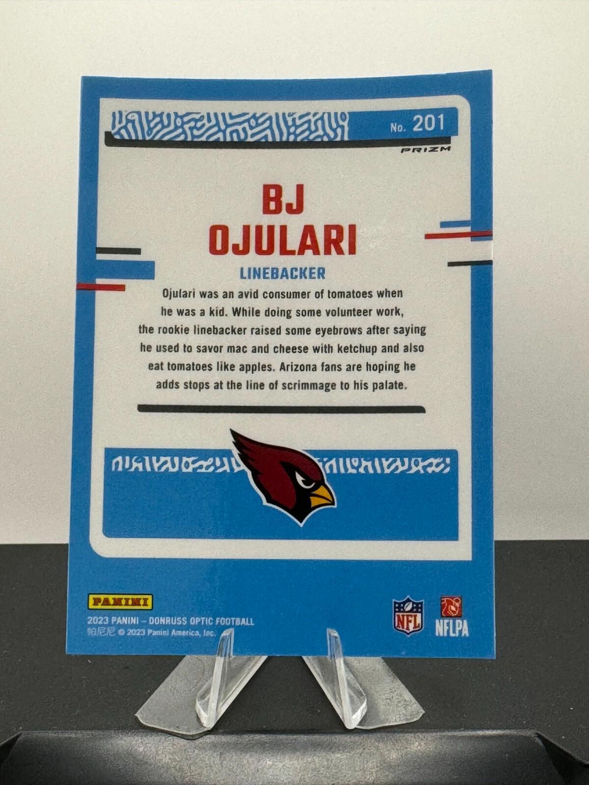 2023 Panini Donruss Optic - Rated Rookie #201 BJ Ojulari (RC) - BLUE HYPER PRIZM