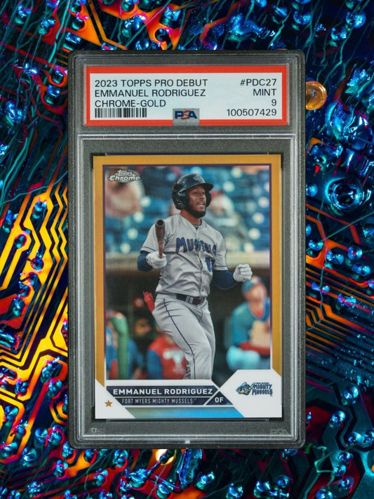 2023 Topps Pro Debut - Emmanuel Rodriguez #PDC-27 - Gold /50 - PSA 9