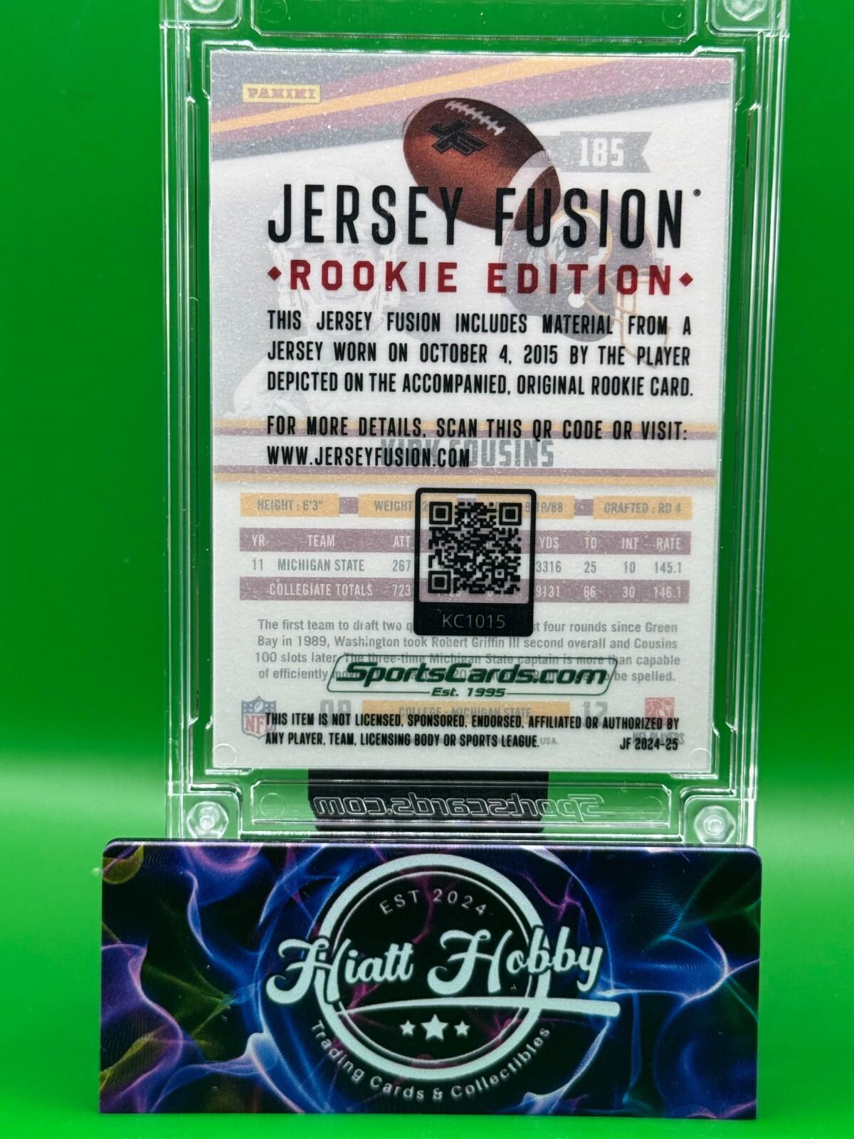 2024 Jersey Fusion Rookie Edition - Kirk Cousins - Quad Patch /10 (RC)