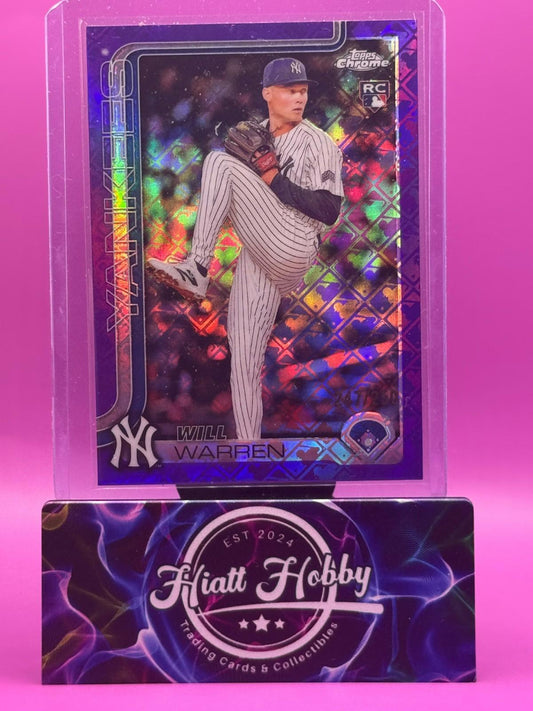 2025 Topps Chrome Logofractor - Will Warren #81 - Purple  /250 (RC)