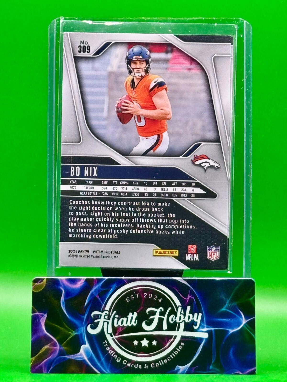 2024 Panini Prizm - Rookies Bo Nix #309 (RC)