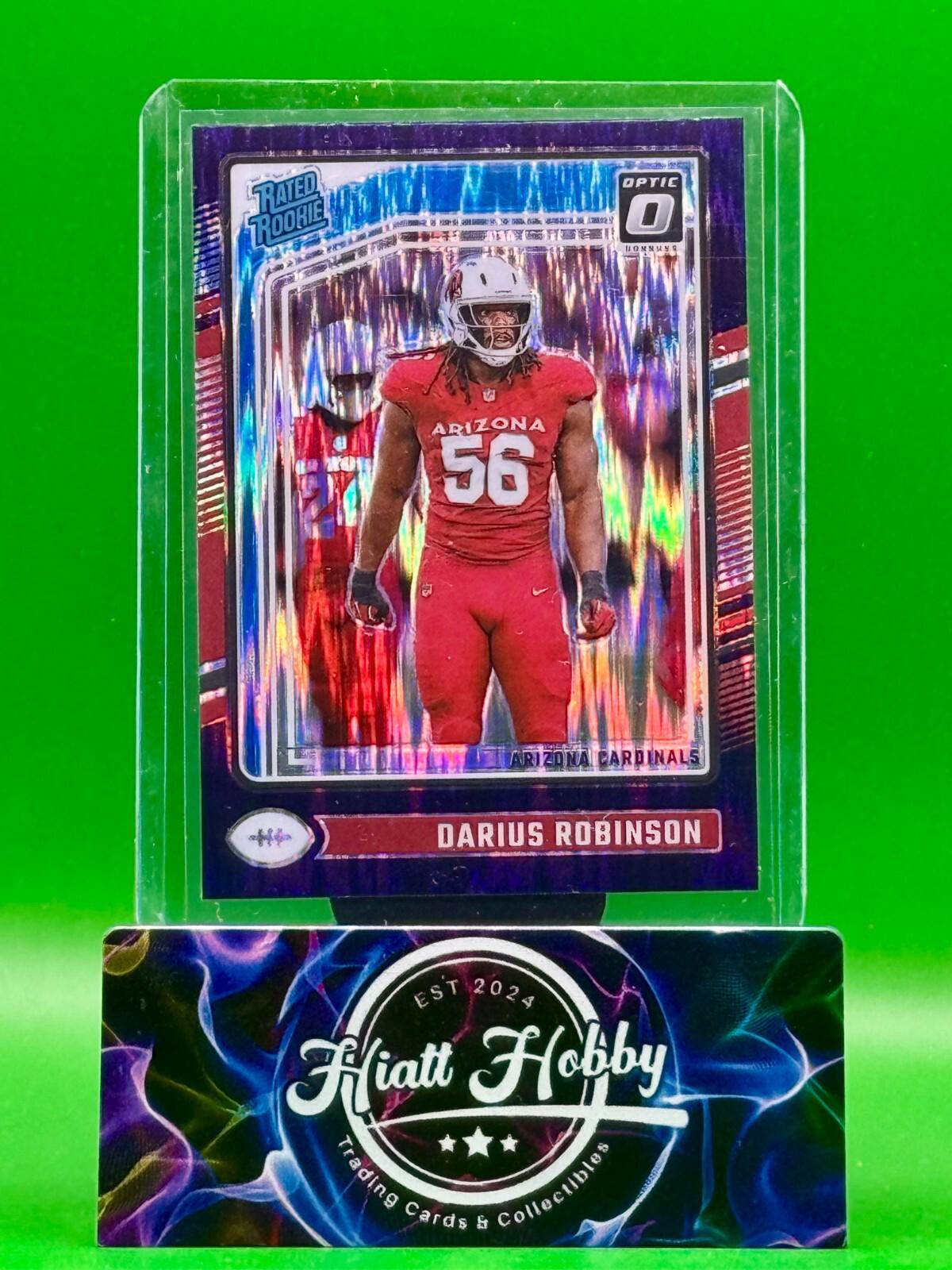 2024 Panini Donruss Optic - Darius Robinson #225 - Purple Shock Prizm (RC)
