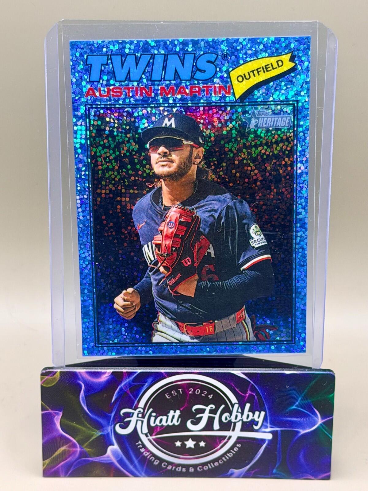 2026 Topps Heritage - #44 Austin Martin - Light Blue Sparkle