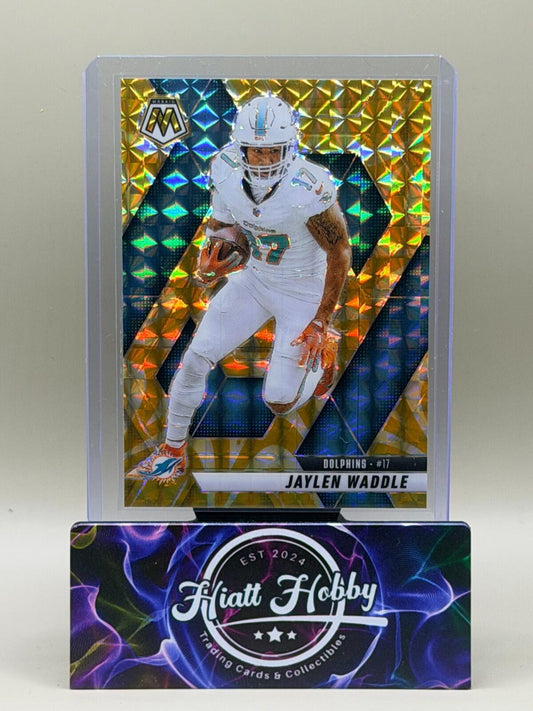 2025 Panini Mosaic Football - #155 Jaylen Waddle - Reactive Yellow Mosaic