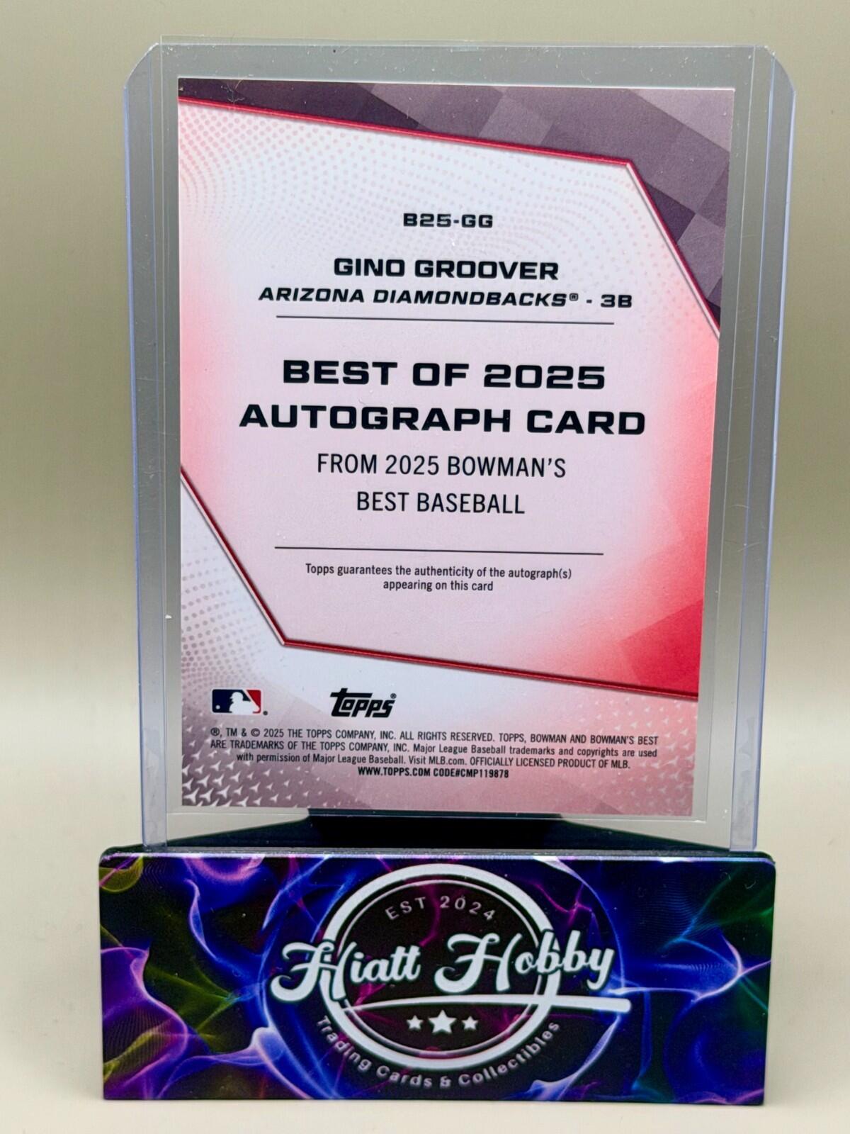 2025 Bowman's Best - #B25-GG Gino Grover - Auto (RC)