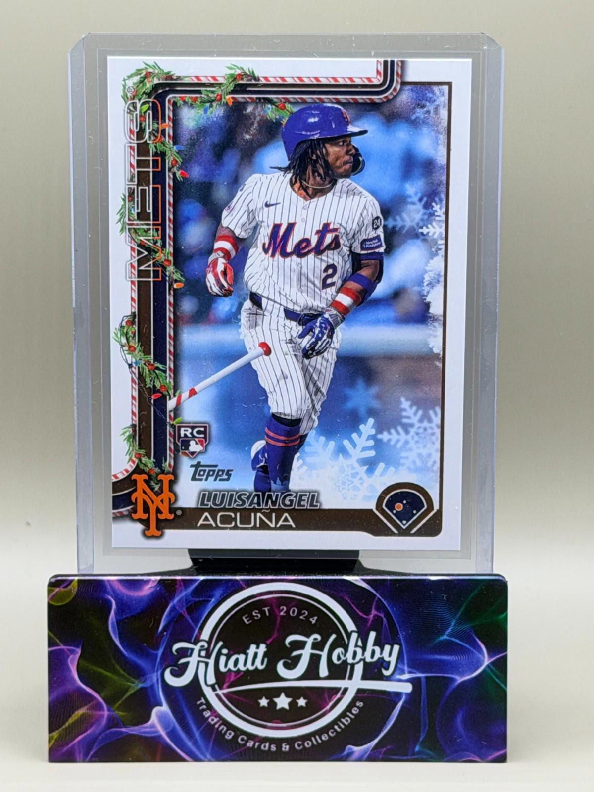 2025 Topps Holliday - Luisangel Acuna #H113 - Candy Cane Bat Variation (RC)