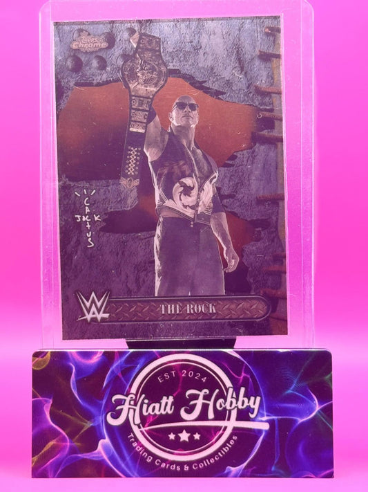 2025 Topps Chrome Cactus Jack WWE - The Rock #75