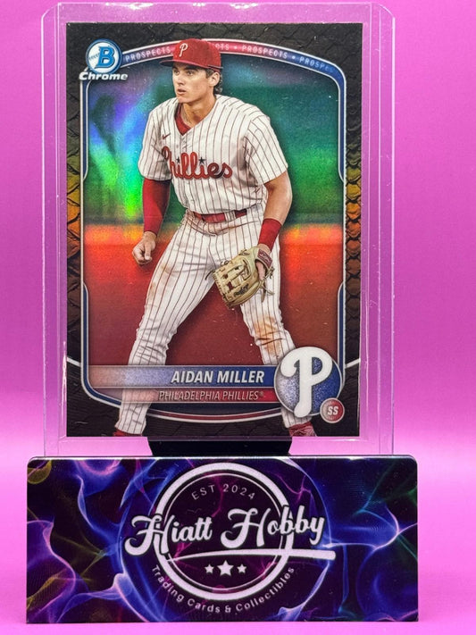 2025 Bowman - Chrome Prospects Aidan Miller #BCP-54 Reptilian Refractor (RC)