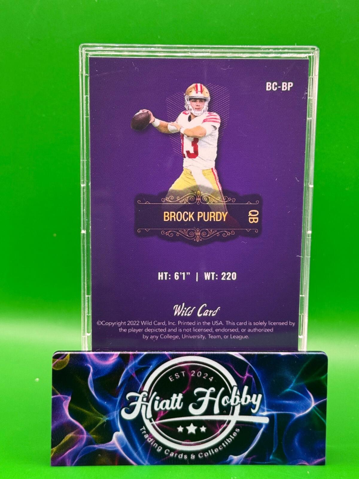 2022 Wild Card Matte Football - Brock Purdy #BC-BP - Purple