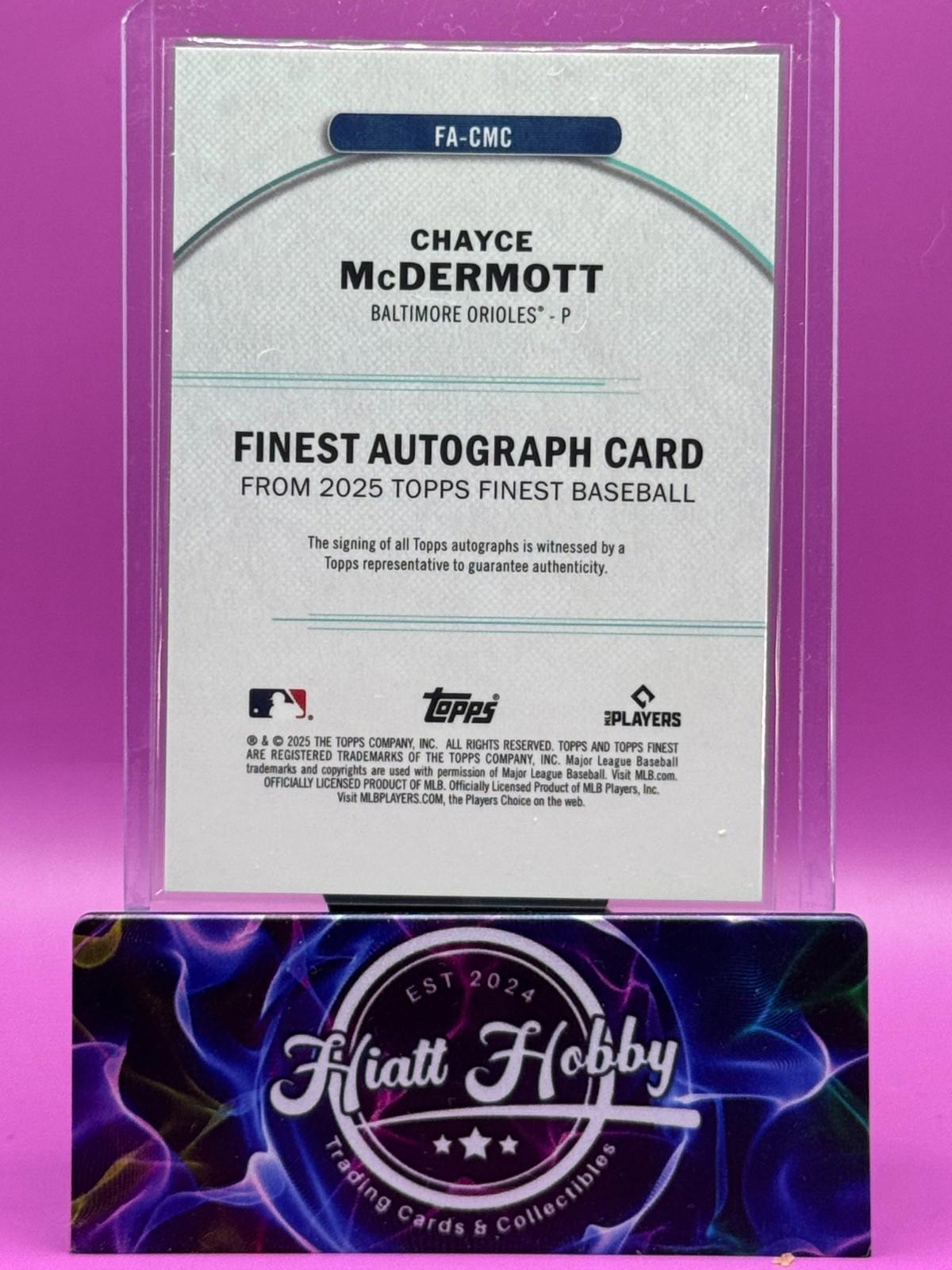 2025 Topps Finest - Chayce McDermott #FA-CMC - Orange Auto /25 (RC, AU)