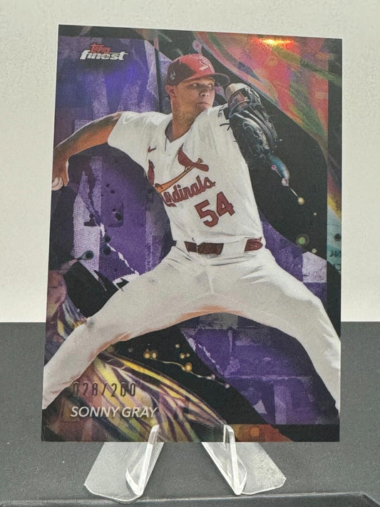2024 Topps Finest - Uncommon #136 Sonny Gray Purple Refractor /200