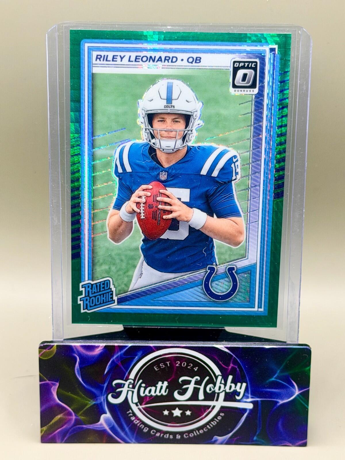 2025 Panini Donruss Optic - #255 Riley Leonard - Green Hyper (RC)
