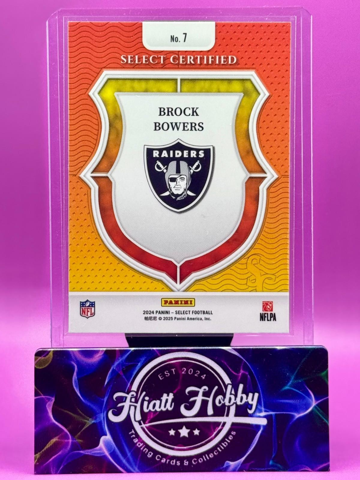 2024 Panini Select - Select Certified Rookies - Brock Bowers #7 (RC)