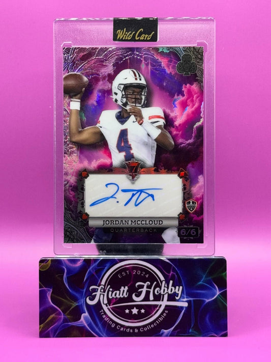 2024 Wild Card 7-Card Stud - Jordan McCloud #AC7CE-JM - Purple Rainbow Auto 6/6
