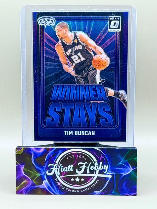 2024-25 Panini Donruss Optic - Tim Duncan #12 - Winner Stays - Purple