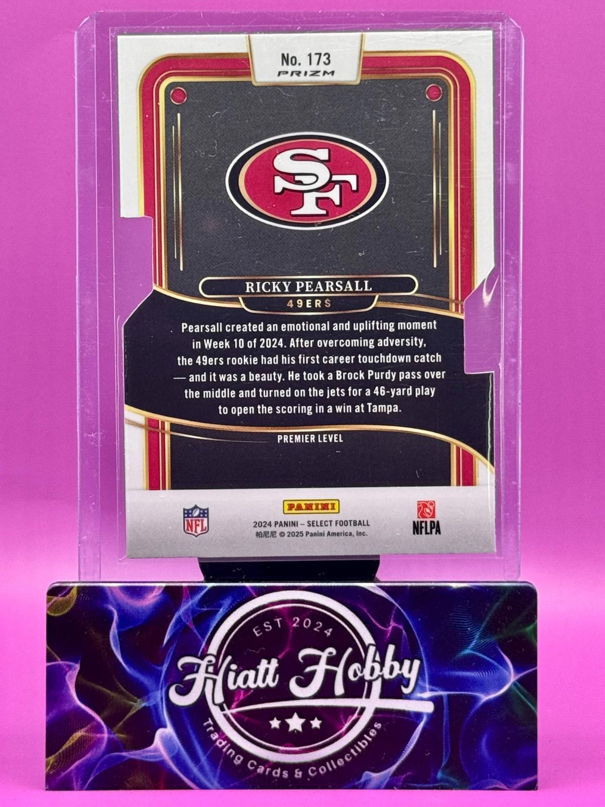 2024 Panini Select Football - Ricky Pearsall #173 - Silver Die-Cut Prizm (RC)