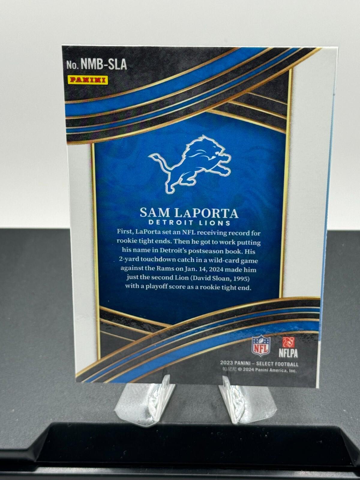 2023 Panini Select - Select Numbers #NMB-SLA Sam LaPorta (RC)