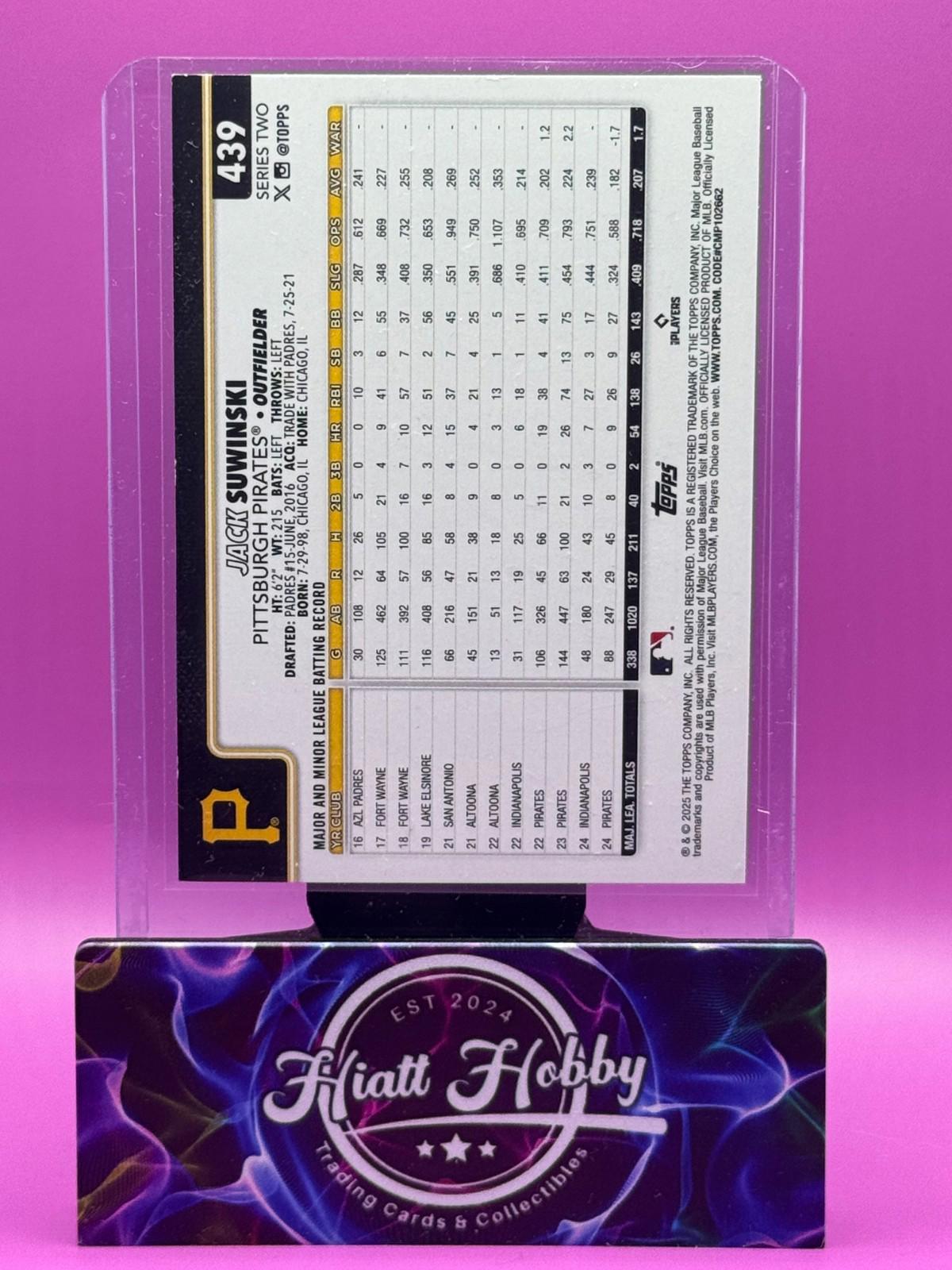 2025 Topps Series 2 - Jack Suwinski #439 Holofoil