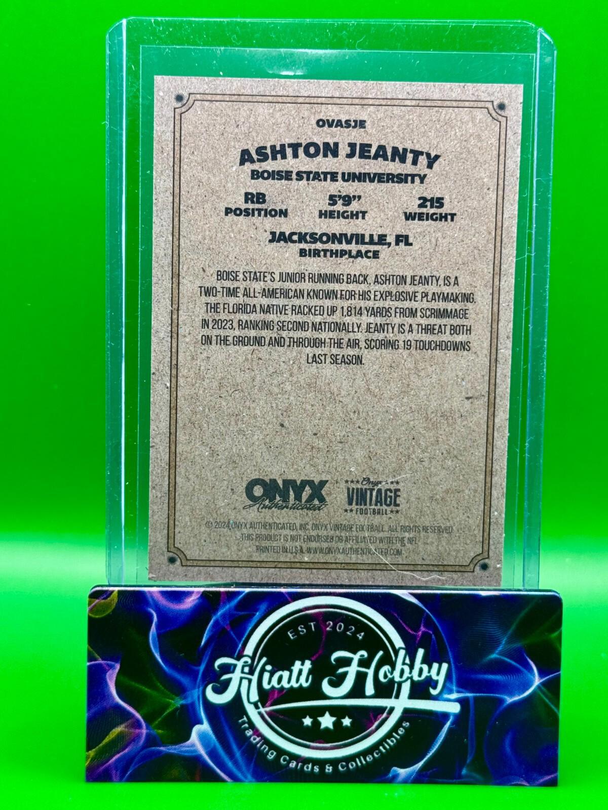 2024 Onyx Vintage Football - Ashton Jeanty #OVASJE  (RC)