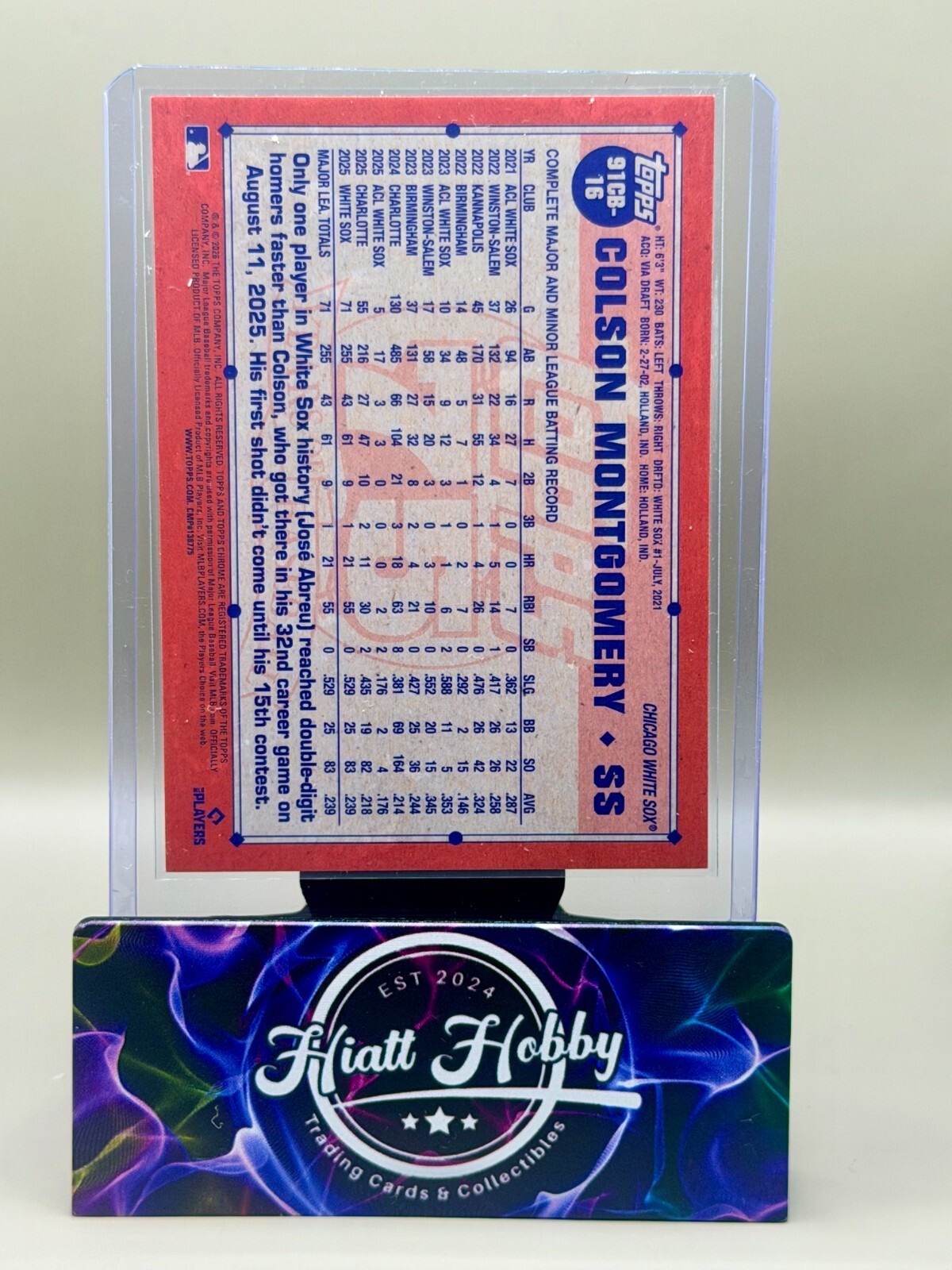 2026 Topps Chrome - #91CB-16 Colson Montgomery - 35th Anniversary (RC)